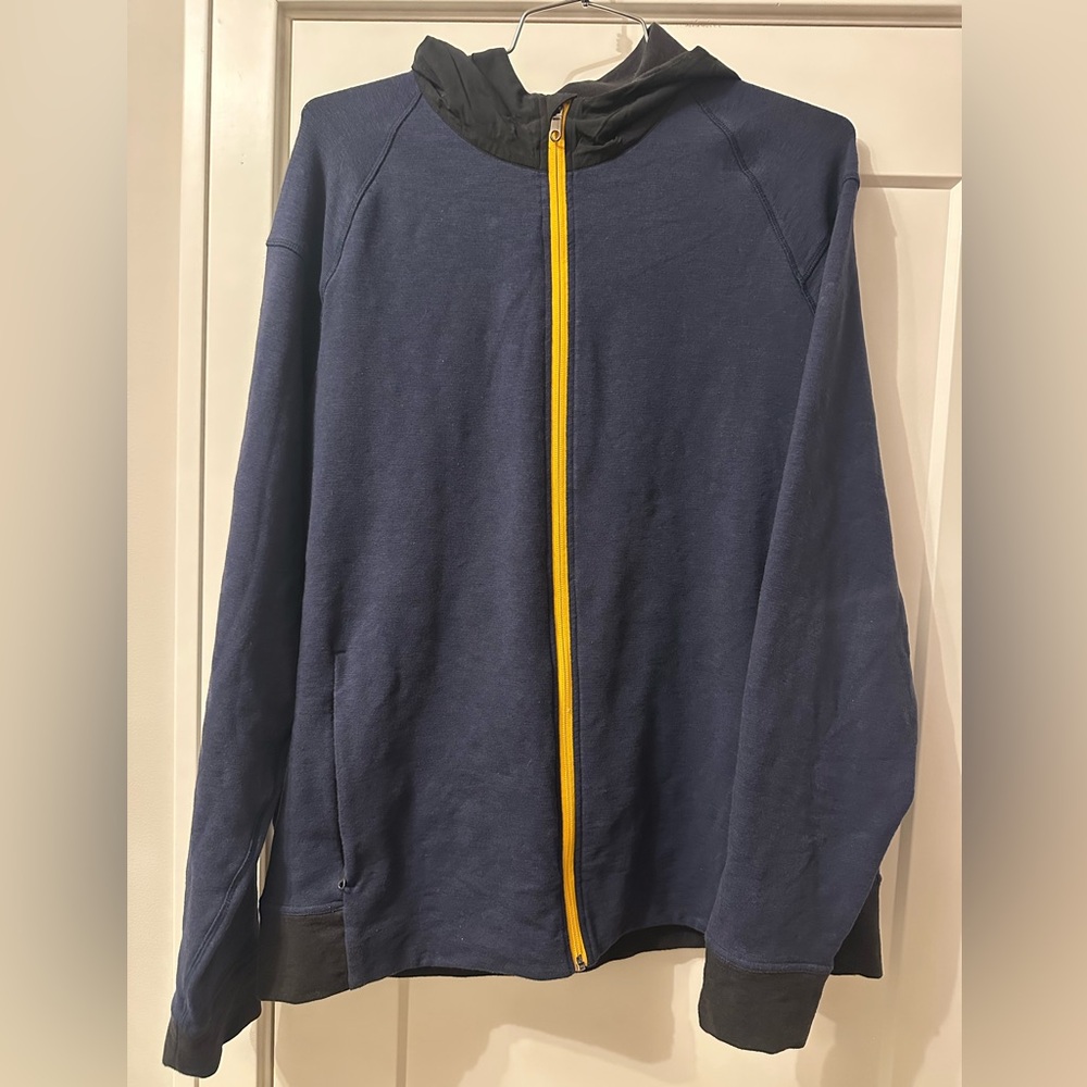Lululemon Sweater Mens XXL Full Zip Hoodie Blue. Condition is Pre-Owned